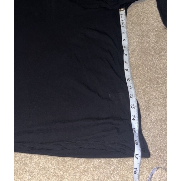 Standard James Perse (1) Small Black Slub Jersey Drape Back Long Sleeve Top - Picture 7 of 14